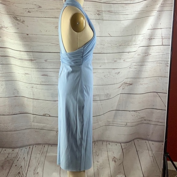 BEC N BRIDGE baby blue NWT twist-Neck absolutely gorgeous Midi Dress - Picture 2 of 10